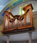 L'orgue de l'église de Augio (GR). Cliché personnel, juin 2016