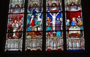 Détail de la verrière retraçant des étapes de la Vie du Christ. Cliché personnel