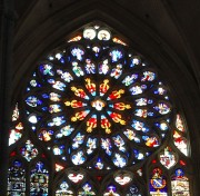 Détail de la rose de façade Ouest (Dieu le Père), 16ème siècle. Cliché personnel