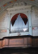 Orgue de l'église St.-Jean-Baptiste à Sonvico (facture italienne). Cliché personnel (juin 2016)
