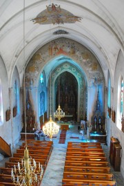 Vue de la nef depuis la tribune de l'orgue. Cliché personnel