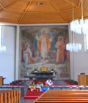 Fresque dans le choeur par Augustin-Meinrad Bächtiger. Cliché personnel