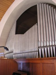 Autre vue de l'orgue du Temple de Coffrane. Cliché personnel
