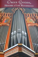 Couverture de la plaquette d'inauguration avec vue partielle de l'orgue. Source: plaquette inauguration
