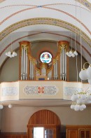 Vue de l'orgue Füglister de Randa. Cliché personnel (juillet 2018)