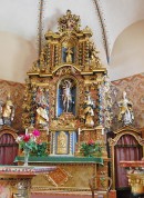 Le maître-autel baroque typique de l'art valaisan. Cliché personnel