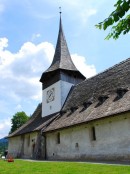 Vue extérieure de l'église de Rougemont. Cliché personnel, juillet 2019