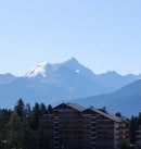 Vue du Weisshorn depuis notre hôtel, en 2019. Cliché personnel Vue du Weisshorn depuis notre hôtel, en 2019. Cliché personnel