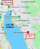 Position de Zollikon sur la carte. Source: https://www.google.ch/search?q=kath.+kirche+dreifaltigkeit+zollikon&npsic