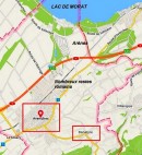 Situation d'Avenches (et Donatyre), carte. Source: fr.viamichelin.ch/web/Cartes-plans/Carte_plan-Avenches