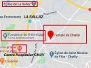 Emplacement du temple de Chailly. Source: www.google.ch/maps/place/Temple+de+Chailly/