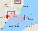 Situation géographique de Nyon. Source: www.google.ch/maps/place/Temple+de+Nyon+(Notre-Dame+de+Nyon)