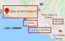 Situation géographique. Source: www.google.ch/maps/place/Église+de+Saint-Saphorin/