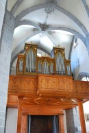 Vue de l'orgue de l'église St-Etienne de Loèche. Cliché personnel (sept. 2019)