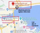 Situation de la Matthäuskirche dans Lucerne. Source: https://www.google.ch/maps/place/Matth%C3%A4uskirche