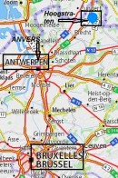 Carte pour Hoogstraten. Source: Viamichelin