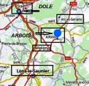 Arbois: carte. Source: Viamichelin