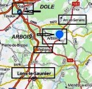 Arbois: carte. Source: Viamichelin