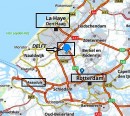 Delft, géographie. Source: Viamichelin