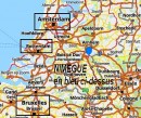 Nimègue, carte. Viamichelin