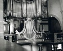 Lyre de l'orgue de l'église Ste-Claire (inaug.: 6-7 mai 2023). Crédit: cliché figurant dans un mail envoyé à moi par le Musée Suisse de l'Orgue