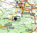 Situation géo. de Laufen (Viamichelin)