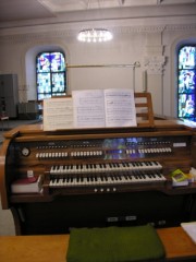 Console de l'orgue. Cliché personnel