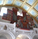 Vue de l'orgue historique (vers 1680) de l'église N.-Dame à Münster. Cliché personnel (juillet 2009)