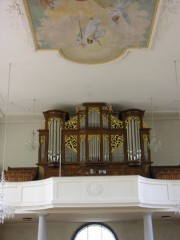 Belle perspective sur l'orgue à Mervelier. Cliché personnel