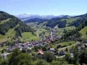 Vue de la région de Brunnadern, canton de St. Gall. Cliché touristique