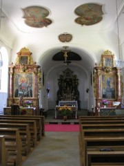 Vue intérieure de l'église de Barberêche. Cliché personnel