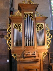 Le buffet de l'orgue en vue rapprochée. Cliché personnel