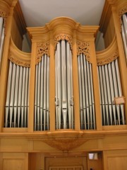 Partie centrale du buffet de l'orgue. Cliché personnel