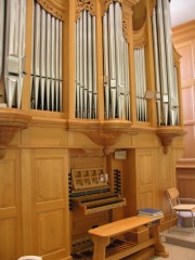 Buffet et console de l'orgue. Cliché personnel