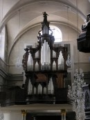 L'orgue Saint-Martin de St-Marcel de Delémont. Buffet du 18ème s. Cliché personnel (2006)