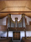 Orgue Joseph Mooser de l'église française de Morat. Cliché personnel (été 2006)