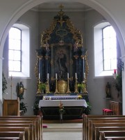 Autel baroque de Miécourt (18ème s.). Cliché personnel