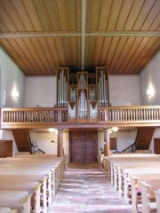 Vue intérieure en direction de l'orgue. Cliché personnel