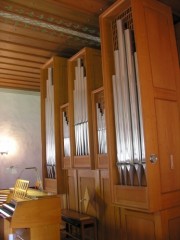 Buffet du Grand Orgue et console. Cliché personnel