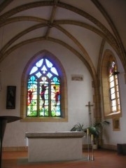 Vue du choeur de l'église de Vallon. Cliché personnel