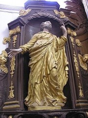 Autre statue dorée du maître-autel. Cliché personnel