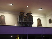 L'orgue de Coeuve dans son buffet baroque allemand remarquable. Cliché personnel
