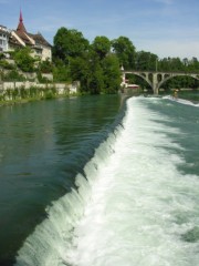 La Reuss en hautes eaux (juillet 2007). Cliché personnel