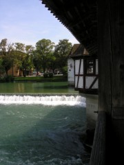 Petite chapelle au milieu du pont de bois sur la Reuss. Cliché personnel