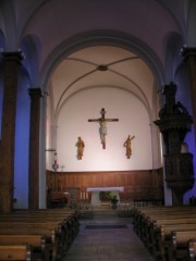 Vue intérieure de l'église de Buix. Cliché personnel