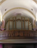 L'orgue Goll vénérable, mais actif, de Courtemaîche. Cliché personnel (2006)