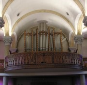 Une vue globale de l'orgue Goll de Courtemaîche. Cliché personnel