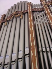 Une vue des tuyaux de l'orgue. Cliché personnel