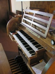 La console de l'orgue. Cliché personnel