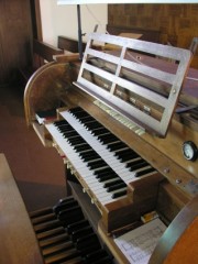 La console de l'orgue. Cliché personnel